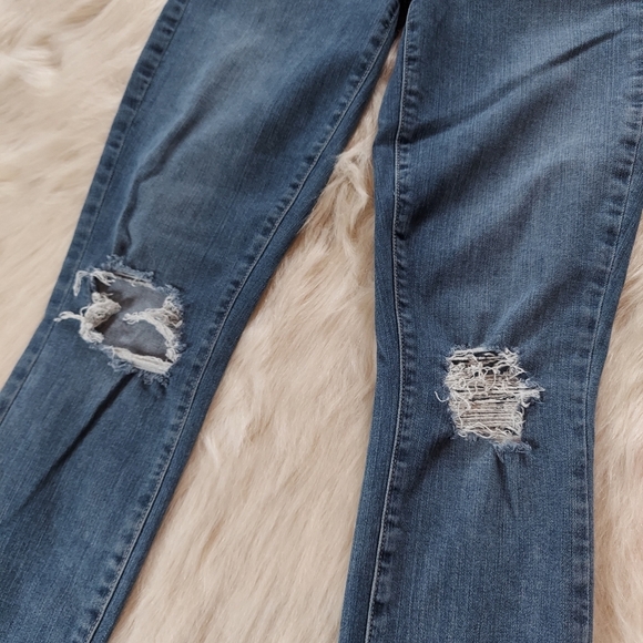 PAIGE Verdugo Abby Destructed Mid Rise Ankle Skinny Jeans Size 27 - Picture 4 of 13